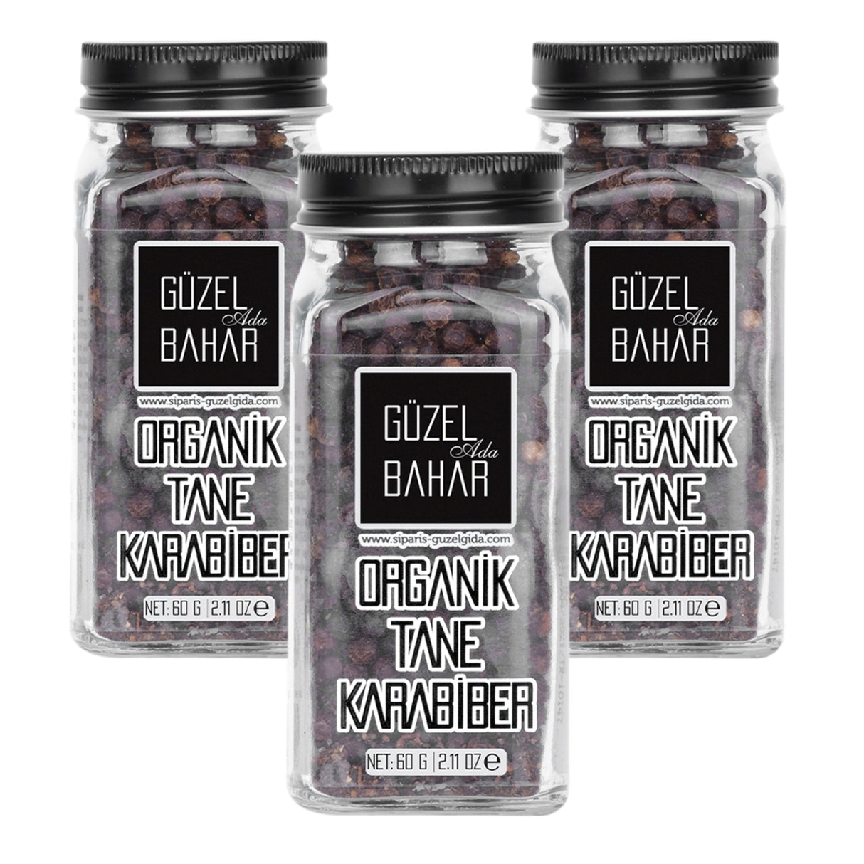 Organik Tane Karabiber 3X60 Gr