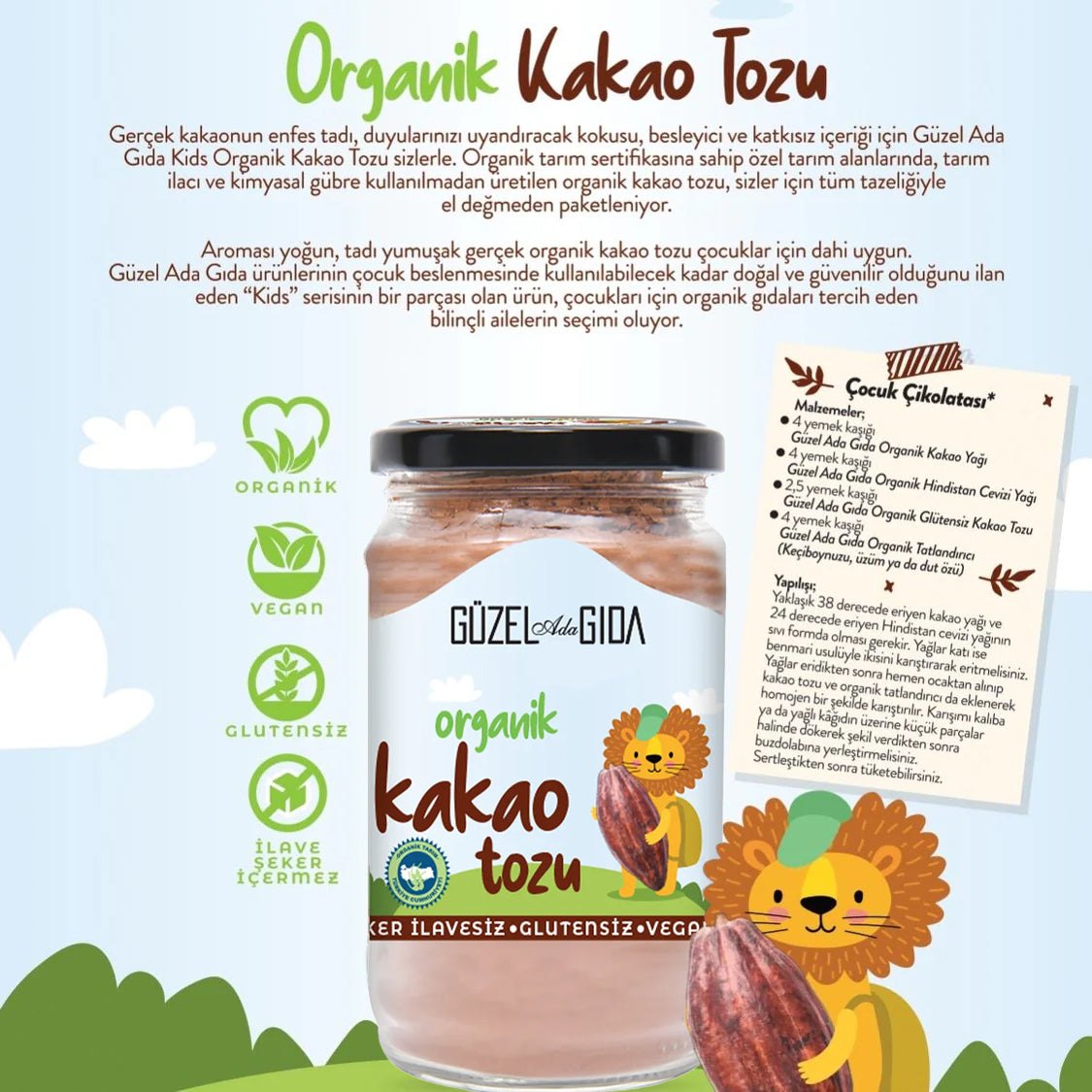 Kids Organik Kakao Tozu 3X150 Gr