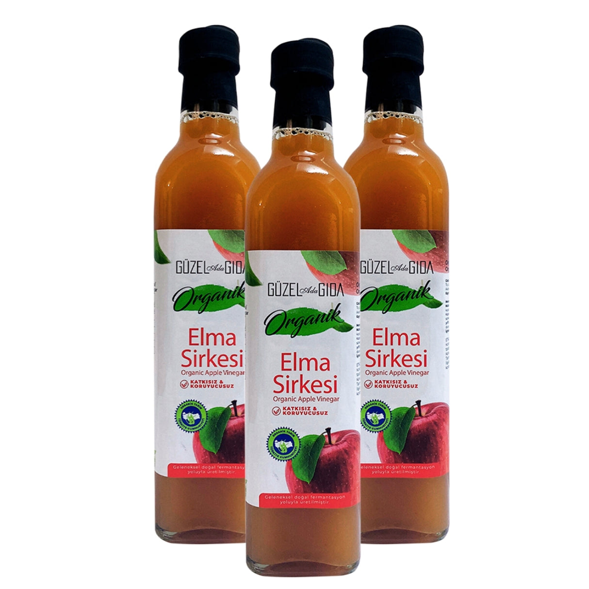 Organik Elma Sirkesi 3X500 Ml