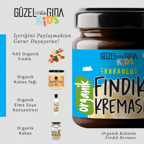 Kids Organik Kakaolu Fındık Kreması 2X200 Gr