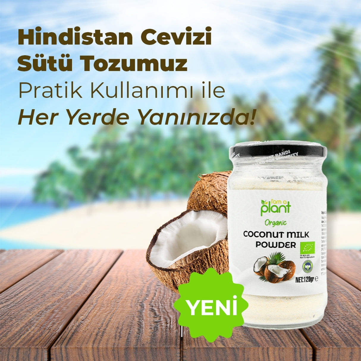 Organik Hindistan Cevizi Sütü Tozu 120 Gr