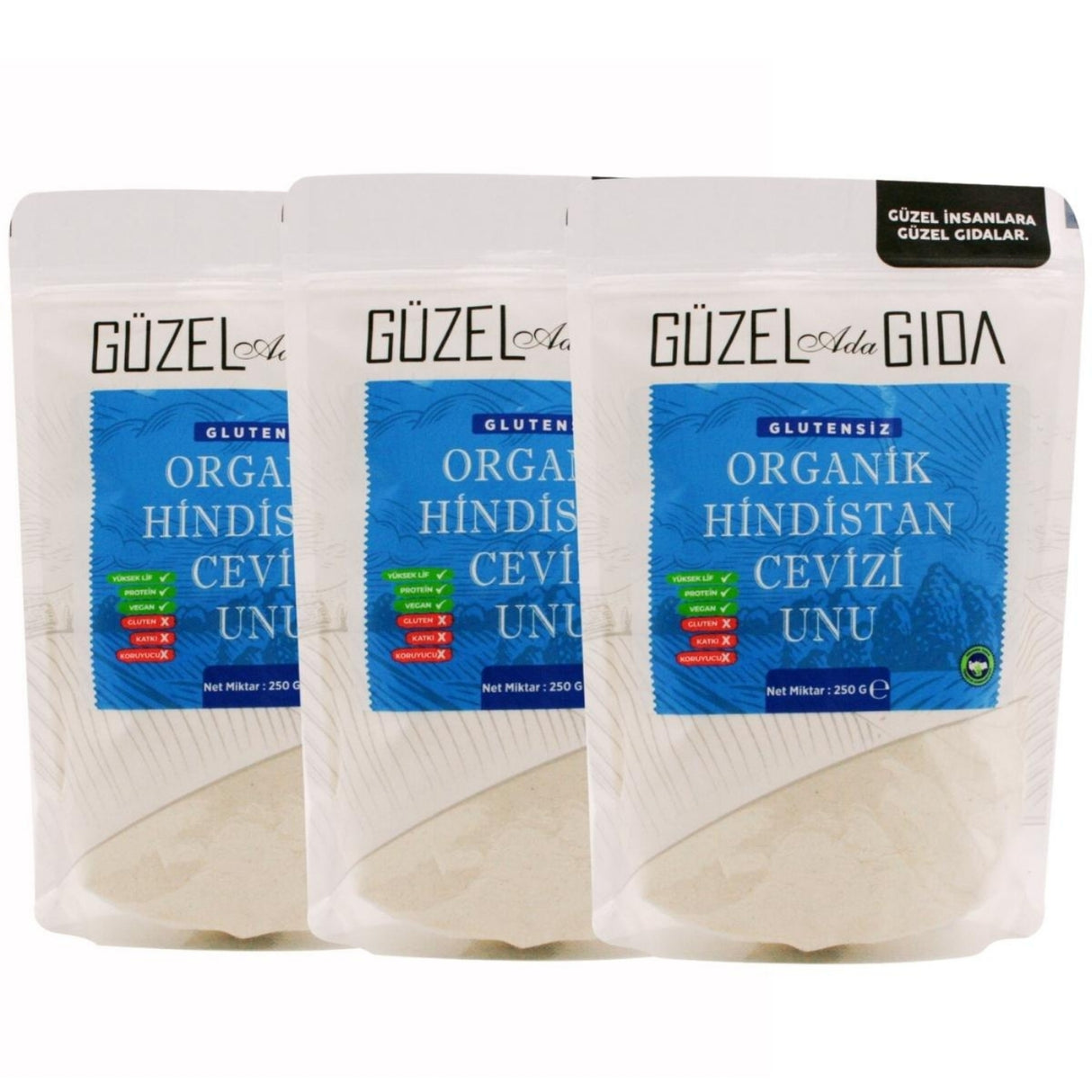 Organik Hindistan Cevizi Unu 3X250 Gr