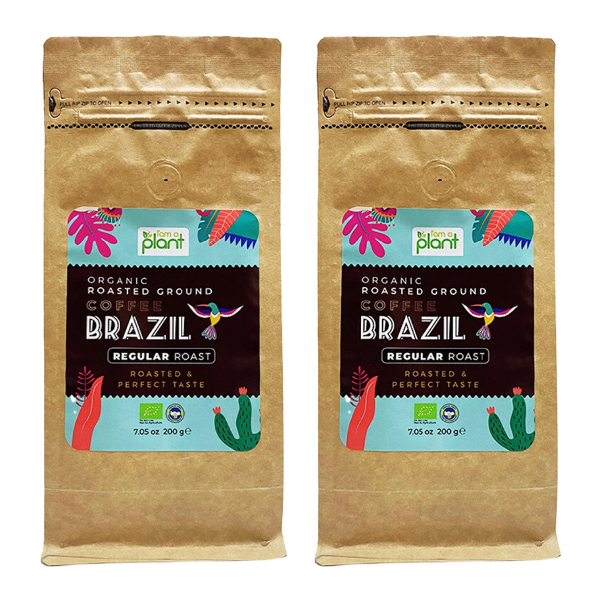 Organik Öğütülmüş Filtre Kahve Brezilya Medium 2X200 Gr