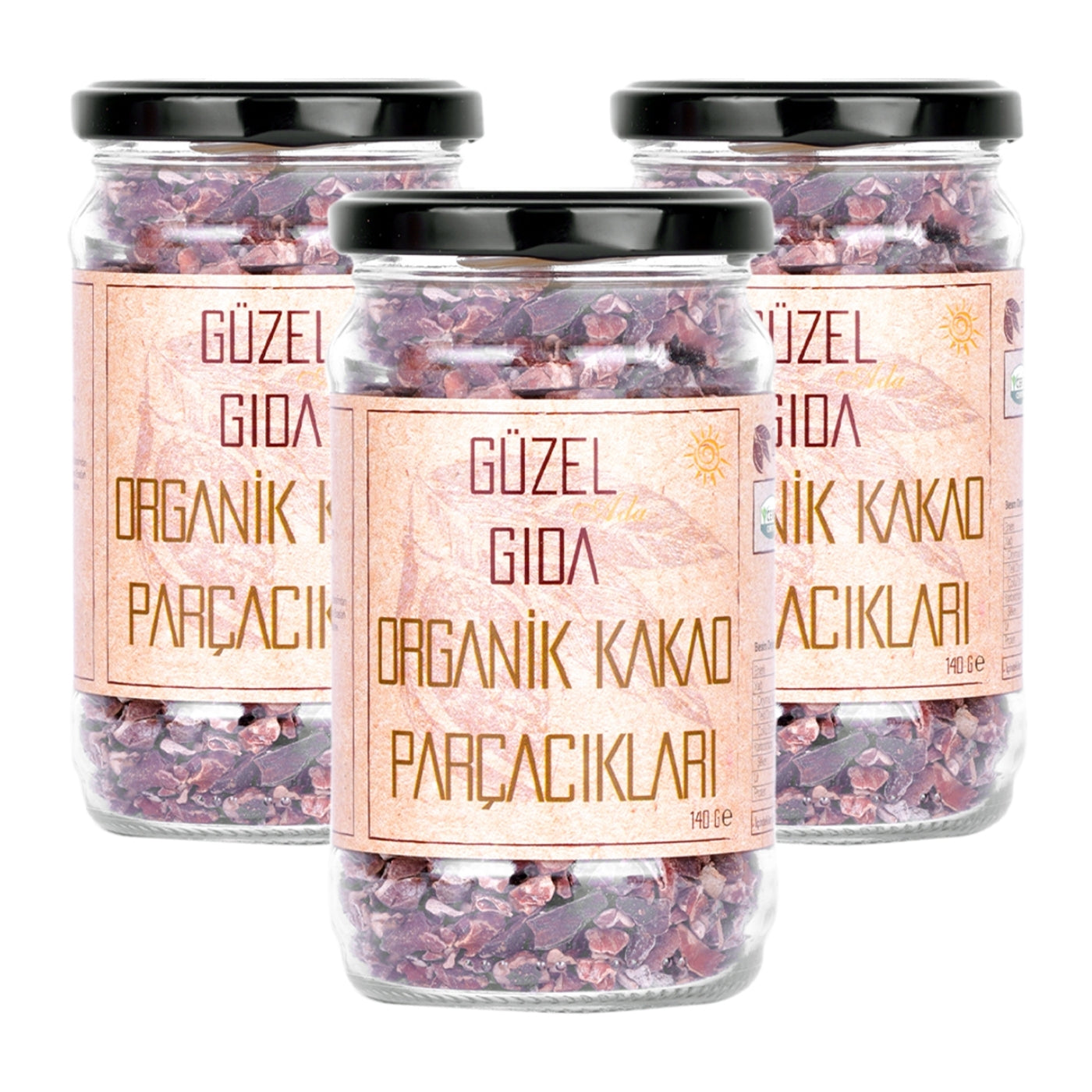 Organik Ham Kakao Parçacıkları 3X140 Gr