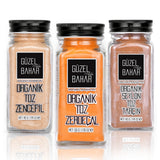 Prebiyotik Organik Baharat Seti 3'lü Tarçın 40 gr Zerdeçal 50 gr Zencefil 40 gr