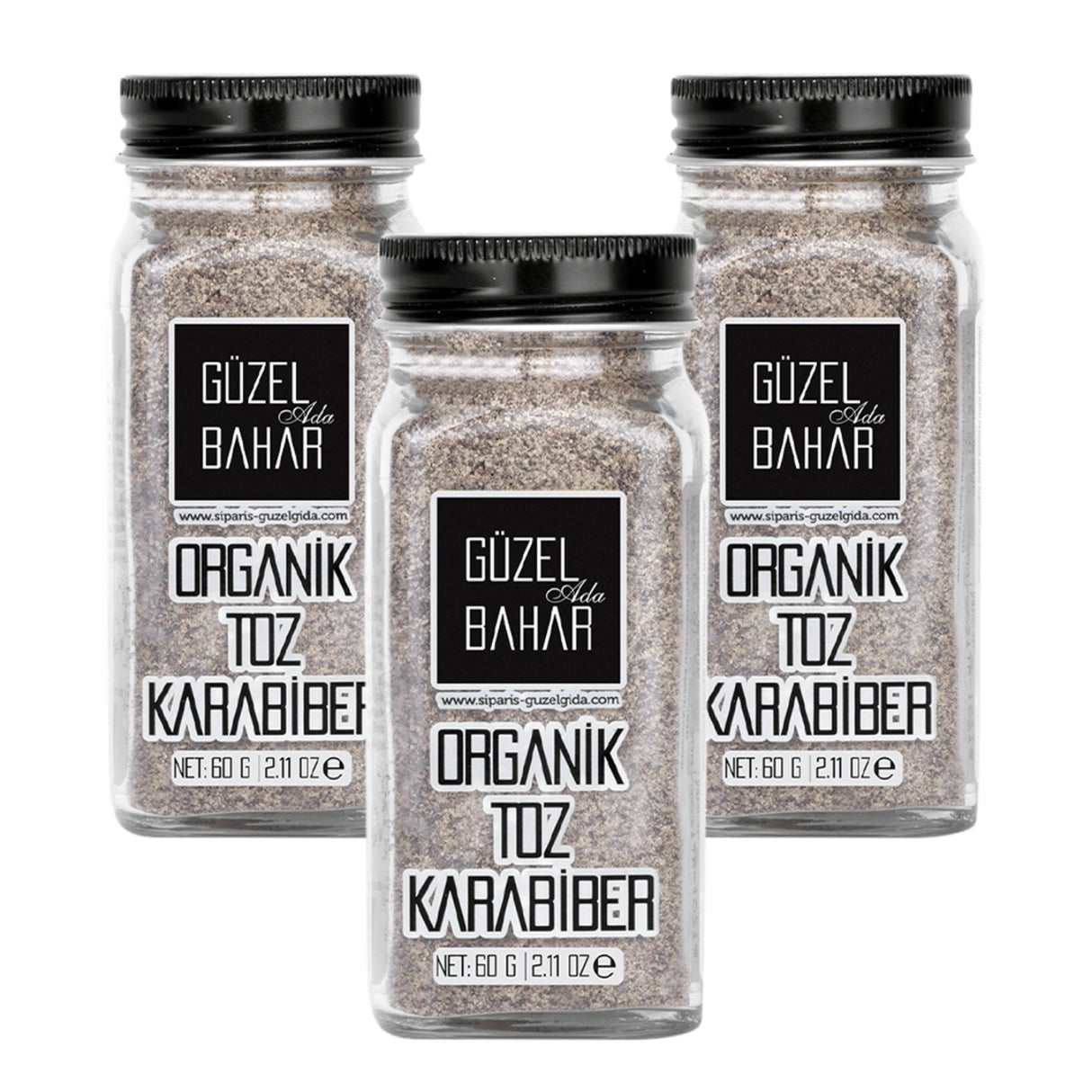 Organik Toz Karabiber 3X60 Gr