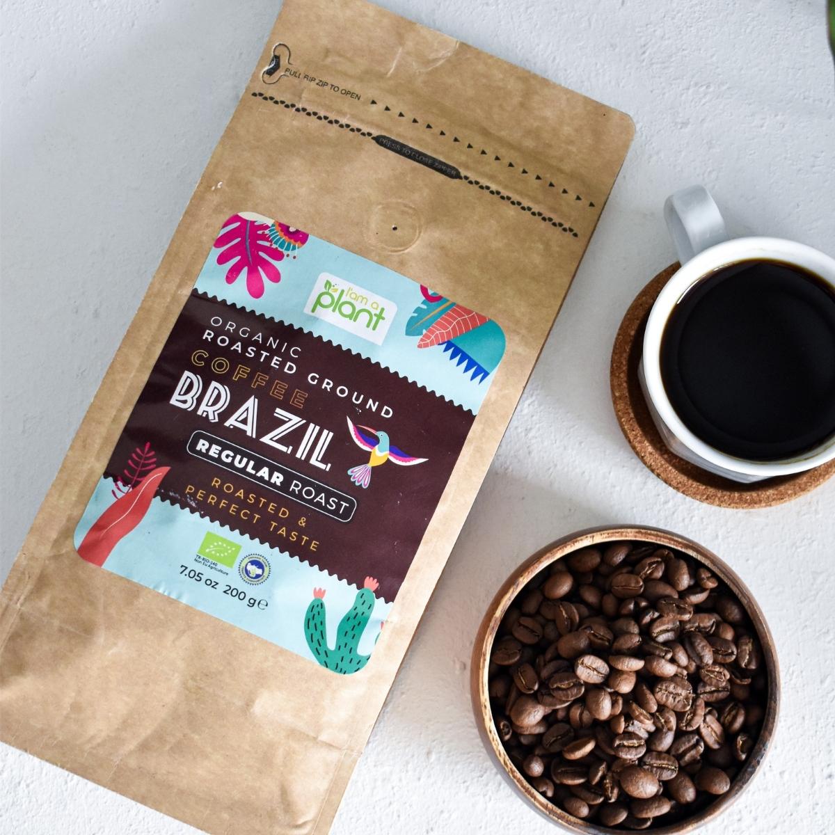 Organik Öğütülmüş Filtre Kahve Brezilya Light 200 Gr