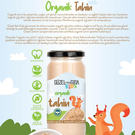 Kids Organik Tahin 220 Gr ( Yerli Susam )